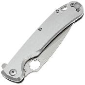 DGRF22FSSSV — Couteau Daggerr Zhalo Lame Acier VG-10 Spear Point Satiné Serrated Manche Acier Inox Frame Lock Livraison Gratuite