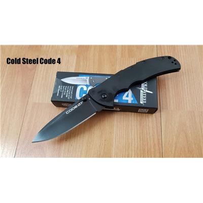 Couteau Cold Steel Code 4 Spear Point Lame Acier S35VN Black CS58PASB - Livraison Gratuite
