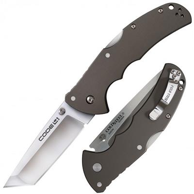 Couteau Cold Steel Code 4 Tanto Acier CPM-S35VN Manche Aluminium Tri-Ad Lock CS58PT - Free Shipping