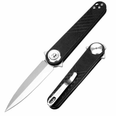 DTK4052GB Couteau Dreamtech | Lame Acier 14C28N Bead Blast | Manche G10 Noir | Livraison Gratuite