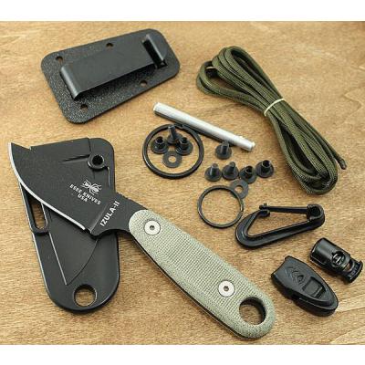 Couteau de Survie ESEE Izula II Black with Kit Lame Carbone 1095 + Etui Made In USA ESIZ2BKIT - Free Shipping