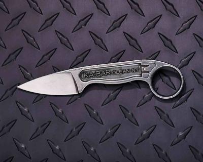 KA7600 — Couteau KA-BAR Elishewitz Pocket Tool Wrench Lame Acier 425 Drop Point Grise Fabriqué aux USA Étui Celcon - Livraison Gratuite