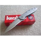 Couteau Kershaw Leek A/O Serrated Ouverture Assistée Lame acier 14C28N Manche Acier Made In USA KS1660ST - Free Shipping
