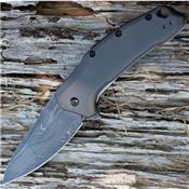 Couteau Kershaw Link Damas A/O Lame Acier Damas Manche Aluminium Made In USA KS1776GRYDAM - Free Shipping