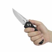 KUB464A Kubey Geri | Couteau Lame Acier 14C28N Satin | Manche G10 Black | Crossbar Lock | Livraison Gratuite