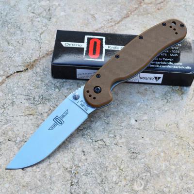 Couteau Ontario Rat Model 1 Lame Acier AUS-8 Manche FRN Coyote Brown Ontario Rat-1 ON8848CB - Free Shipping