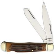 Couteau de Trappeur Roper 2 Lames Acier Carbone 1065 Manche OS RP0004CBB - Livraison Gratuite