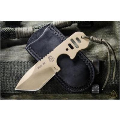 Couteau TOPS FDX 66 Lame Tanto Acier Carbone 1095 Etui Cuir Made In USA TPFDX66 - Free Shipping