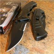 Couteau Tactical USMC Marines Mercenary Carbone Manche Alu USMA1040BS - Free Shipping