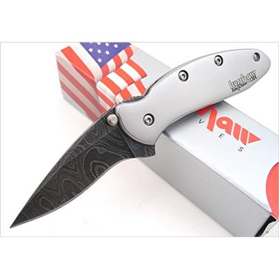 Couteau Kershaw Chive A/O Damas 416 Couches Manche Acier 410 Framelock Made In USA KS1600DAM - Free SHipping