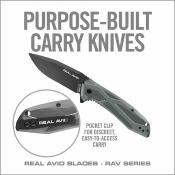 AVRAV2 – Real Avid RAV 2 Linerlock A/O – Couteau pliant Lame Acier 8Cr13MoV Black Drop Point Manche Aluminium Gris – Livraison Gratuite