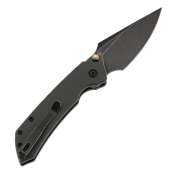 B1034H4 — Couteau Tenable Fenrir Lame Acier Nitro-V Blackwashed Harpoon Manche Micarta Vert Top Liner Lock Livraison Gratuite