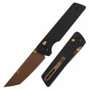 B2038V2 Couteau TENABLE Anomaly Lame Acier Nitro-V Rose Gold Manche Aluminium Noir Cross Bar Lock - Livraison Gratuite