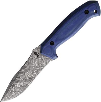 BNB13353 Couteau Damas BucknBear Blue Pro-Lite Hunter Lame 256 Couches Etui Cuir - Livraison Gratuite