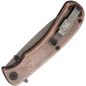 BR0473 Couteau Browning Rivet Copper Lame Acier D2 - Livraison Gratuite 