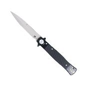 CBTSTBLBK Couteau CobraTec Stiletto Button Lock USA Lame Stiletto Acier VG-10 Manche G10 Sécurité Button Lock - Livraison Gratuite