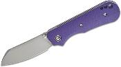 CIVC240552 Couteau CIVIVI Crabby Purple Lame Acier 14C28N Stonewashed Sheepsfoot, Manche G10 Bearing - Livraison Gratuite
