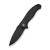CIVC250371 — Couteau CIVIVI Vyrent Lame Acier Nitro-X7 Drop Point Black Stonewashed Manche Plaquettes G10 Noir Liner Lock Thumb Stud - Livraison Gratuite