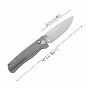 CMB17S CMB Made Knives Braveman - Lame Acier CPM-S35VN Manche Titane Gris Sécurité Axis Lock - Livraison Gratuite