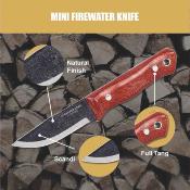 CTK39813HC Couteau de Survie Condor Mini Firewater | Lame Acier 1095 | Manche Micarta & Housse Kydex - Made in El Salvador - Livraison Gratuite