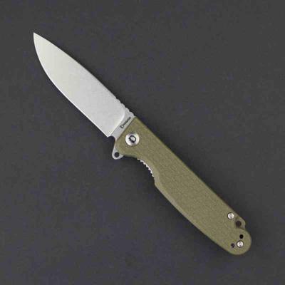 DGRDPMOLSW Daggerr Dopey DL – Couteau Liner Lock | Lame Drop Point 8Cr14MoV Stonewash | Manche FRN OD Green - Livraison Gratuite
