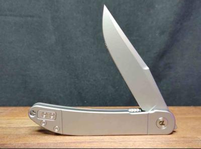 DTK4366G  Dreamtech Titane Gray | Couteau Pliant Lame Clip Point Acier VG-10 Satin | Manche Gray Titane Frame Lock - Livraison Gratuite
