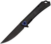 EE10A83SBK ElitEdge Couteau pliant EDC A/O Lame Drop Point Acier 3Cr13 Manche ABS noir – Ouverture assistée Linerlock - Livraison Gratuite