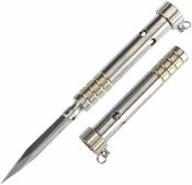 G005A2 Pic Kansept EDC Stiletto | Lame Acier 5Cr13 Satin | Manche Titane/Gold | Pocket Clip | Livraison Gratuite