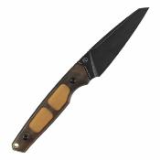 G011B6 Tenable Parr - Couteau Fixe EDC Lame Acier 14C28N Black Reverse Tanto Manche Amber Ultem Etui Kydex - Livraison Gratuite