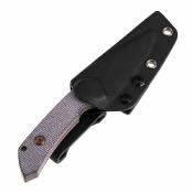 G3034A5 Kansept Fenrir | Couteau Lame Harpon Acier D2 Rose Gold | Manche Purple Micarta Housse Kydex - Livraison Gratuite 