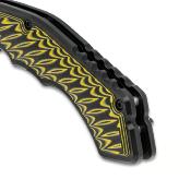 GH5131 Couteau Hibben Whirlwind Yellow Jacket Lame Acier 7Cr17MoV Trailing Point IKBS - Livraison Gratuite