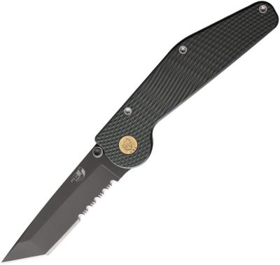 GT312 Couteau AUtomatique GT Knives Auto 304 Tanto Gray Combo Edge Lame Acier ATS-34 Made USA - Livraison Gratuite