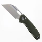 IFVF02GN Couteau Ironfly YOLO - Acier 14C28N - Lame Modified Tanto - Manche G10 Army Green - Ouverture Flipper - Button Lock - Livraison Gratuite