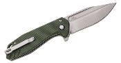 J1928MGN Couteau CJRB Cutlery Riff Green Lame Acier AR-RPM9 SW IKBS Button Lock Clip - Livraison Gratuite