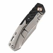 K1051A1 Kansept Weim Lame Acier CPM-S35VN Stonewash Manche Titane Carbone Twill Framelock - Livraison Gratuite