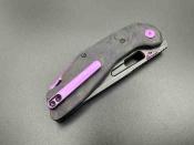 KETM0104 Yakuza CF PUE/SW Couteau Ketuo Yakuza | Lame Tanto Acier 154CM | Manche Purple Marble Carbon Fiber Linerlock - Livraison Gratuite