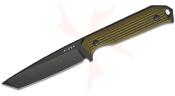KI1045MT2 Kizer Begleiter Tanto – Couteau Fixe EDC | Lame AEB-L Black Coating | Manche G10 Vert | Étui Kydex - Livraison Gratuite