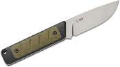 KI1063A6 Couteau Kizer Smolt Drop Point Acier 14C28N Manche G10 & Green Micarta Housse Kydex - Livraison Gratuite