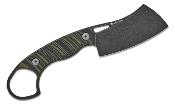 KI1065A3 Couteau Kizer Little Rhino - Lame Cleaver Acier D2 - Manche G-10 Noir & Vert OD Etui Kydex - Livraison Gratuite