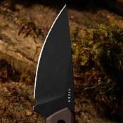 KI1087A2 Kizer Splinter – Couteau de Survie lame fixe Acier AEB-L Satin Manche Brown  G10 Housse kydex - Livraison Gratuite