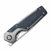 KI3759FDA3 Kizer Serpentine – Couteau pliant Frame Lock Lame Acier M390 Satin Manche Titanium & Blue Richlite - Livraison Gratuite