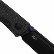 KIV3698A1  Kizer Renaissance Black | Couteau Lame Sheepsfoot Acier Bohler N690 Black PVD | Manche Black Micarta Linerlock - Livraison Gratuite