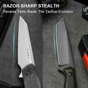 KIV3725A2 Couteau Kizer Skinner Reverse Tanto Lame Acier Nitro-V Manche Micarta Sécurité Liner Lock - Livraison Gratuite
