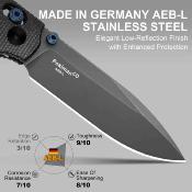 KIV3789A1 Kizer Pokiman CD – Couteau Lame Acier AEB-L Gray SW Drop Point Manche Micarta Black Clutch Lock Thumb Stud Clip – Livraison Gratuite