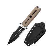KIZXFB01A3 Couteau Kizer Norcross Tan Lame Spear Point Acier Nitro-V Manche G10 Housse Kydex - Livraison Gratuite