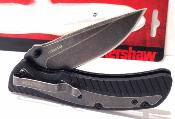 KS1312BWX Kershaw Scrip – Couteau pliant Spring Assisted Lame Acier 8Cr13MoV Black Stonewash Manche Black GFN - Livraison Gratuite