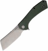 KS3445MCG Couteau Kershaw Static | Lame Acier D2 Stonewash Cleaver | Manche Micarta Green | Liner Lock | Livraison Gratuite