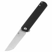 T2020T10 – Kansept Rolf Helbig Foosa – Couteau pliant Slip Joint Flipper – Lame Acier 154CM Stonewash Tanto – Manche G10 Noir – Livraison Gratuite
