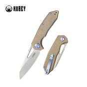 KUB291V Couteau KUBEY Vagrant Tan Lame Acier M390 Sandblast IKBS - Livraison Gratuite