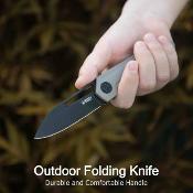 KUB321V Kubey Royal | Lame Acier 14C28N Blackwashed | Manche G10 Kaki | Ball Bearing | Liner Lock - Livraison Gratuite